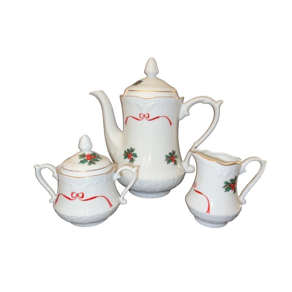 Great Condition! Vintage Wtoctawek Christmas Tea Set!